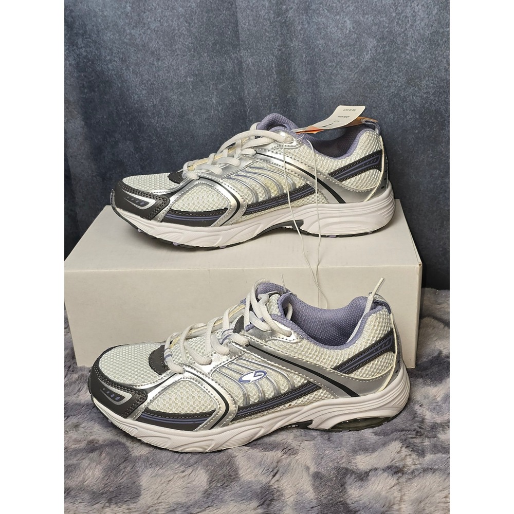 NWT C9 by Champion Exalt Sneakers White Silver Purple Mesh Athletic Shoes WMNS 7